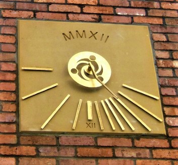 Brass detail sundial