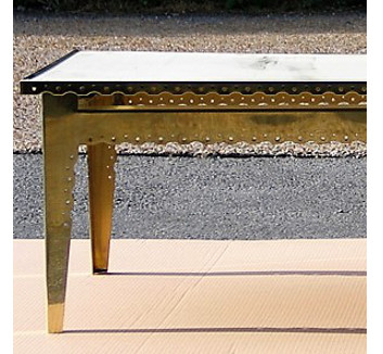 Brass cabinet frame