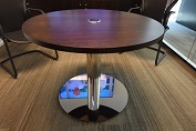 Steel and wood table, Preece Bespoke